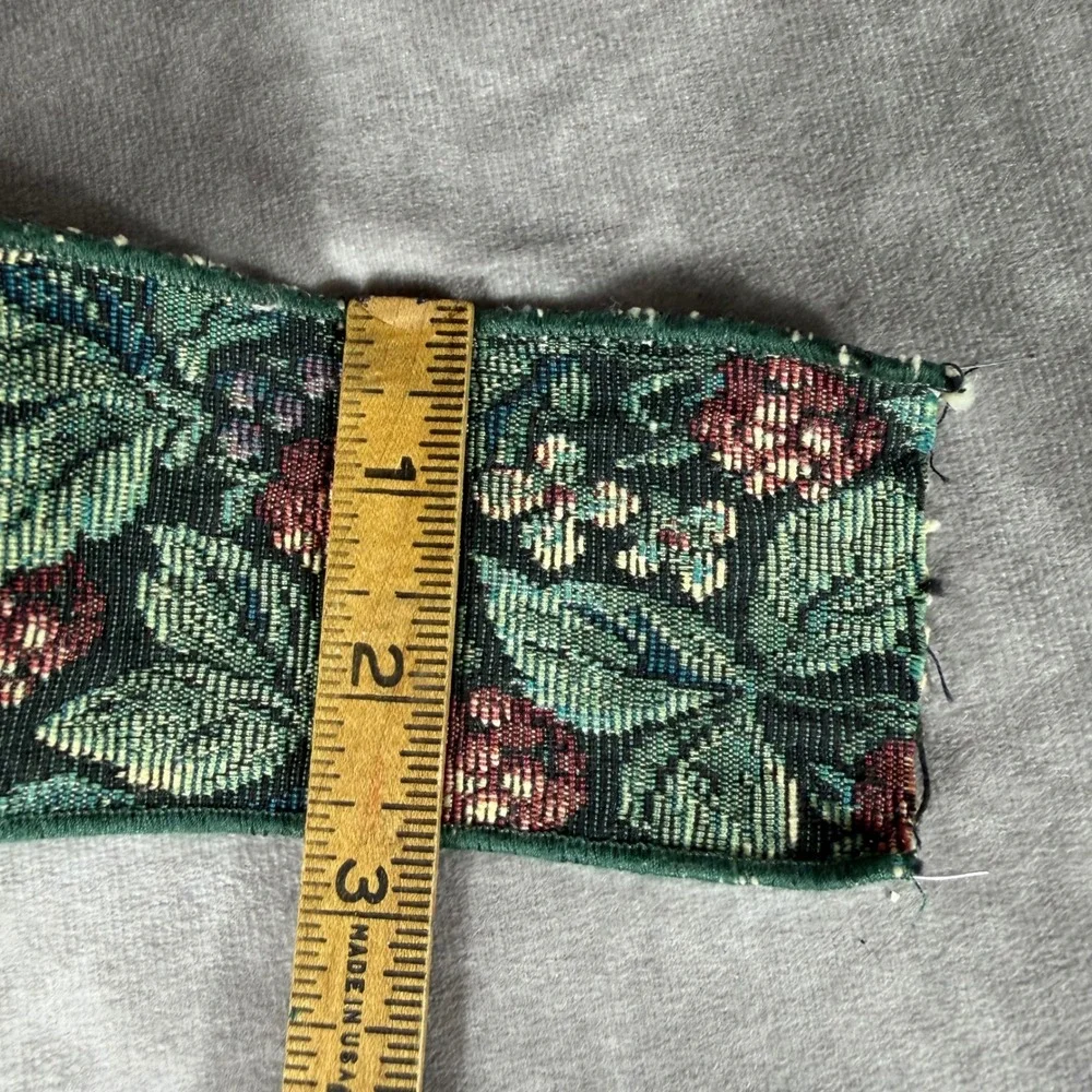 Vtg MSI Tapestry Ribbon Berries Bountiful #40 Floral Wired 2.5